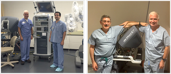 Los doctores Luis Cabezas y Felipe Cardemil se acreditaron para realizar cirugía robótica en Otorrinolaringología